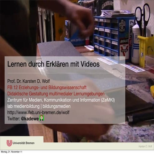 Lernen durch Erklären mit Video - EduCamp Bielefeld