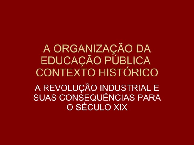 Educação pública no século xix