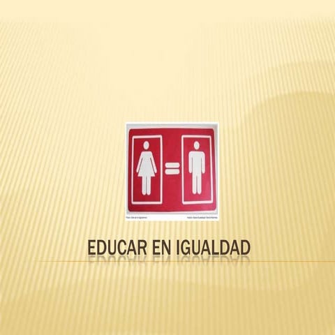Educar en igualdad