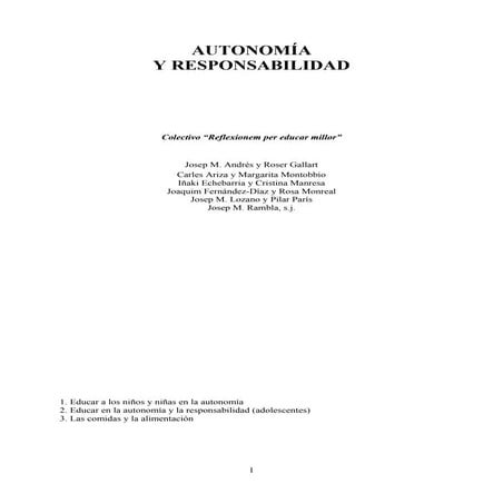 Educar en la autonomia, Colectivo “Reflexionem per educar millor”