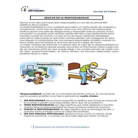 Educar en responsabilidad
