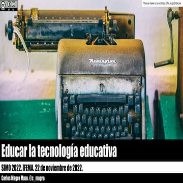 Educar la tecnología educativa