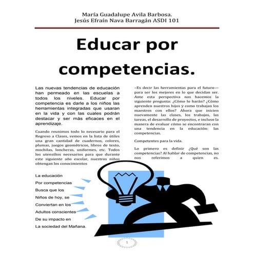 EDUCAR POR COMPETENCIAS