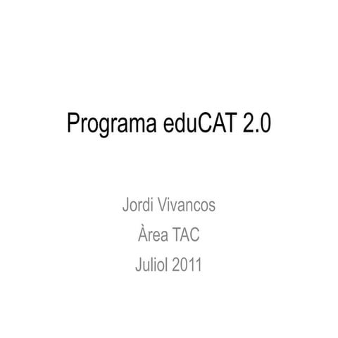 Educat 2.0 Jordi Vivancos
