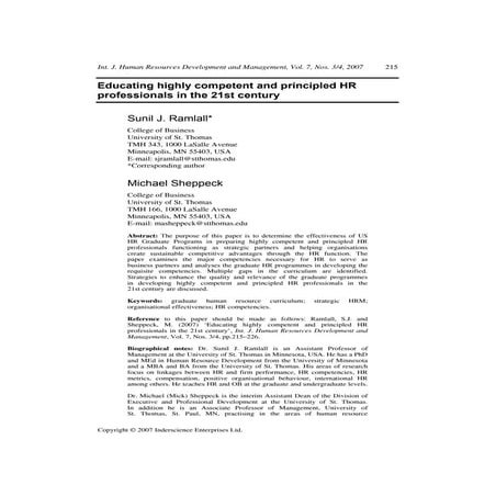 Educating highly competent and principled hr   ijhrdm