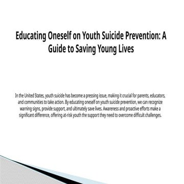 Educating Oneself on Youth Suicide Prevention A Guide to Saving Young ...