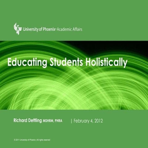 Educating students holistically