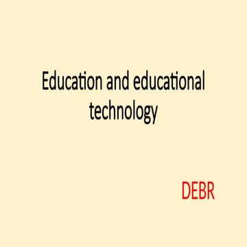 Education and educational technology- B.Sc Nursing