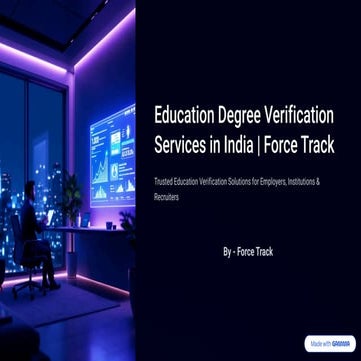 What is Education Background Verification? | PPTX