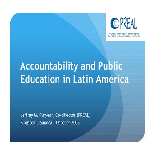 Education   J. Puryear   Accountability And Public Education