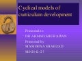 Cyclical models of curriculum development