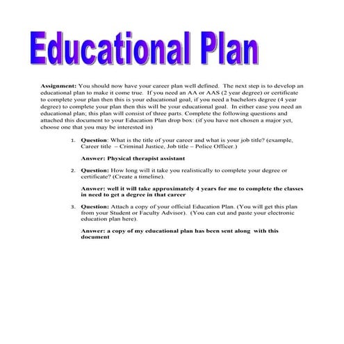 Education plan | DOC