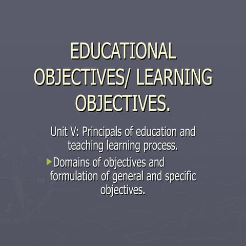 Educational Objectives