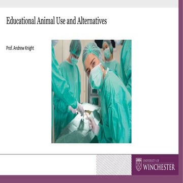 Educational animal use and alternatives