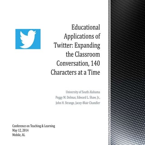 Educational applications of twitter