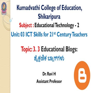 Educational Blogs : Concept & Importance by Dr. Ravi H.pdf