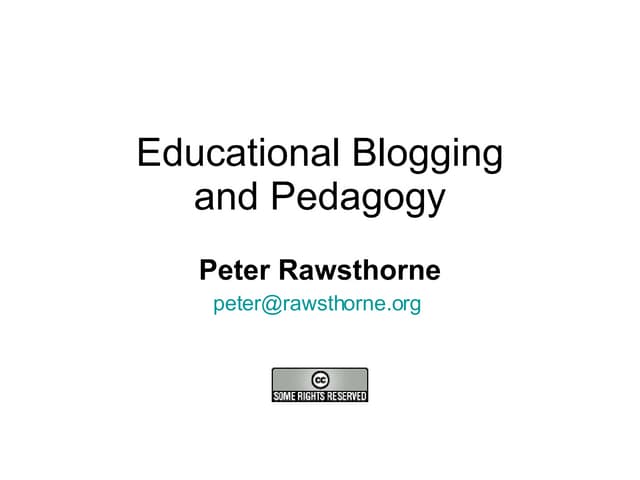 Educational Blogging