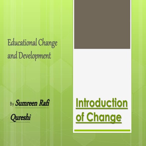 Educational change