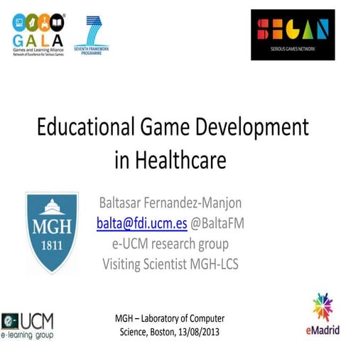 Educational game development in healthcare