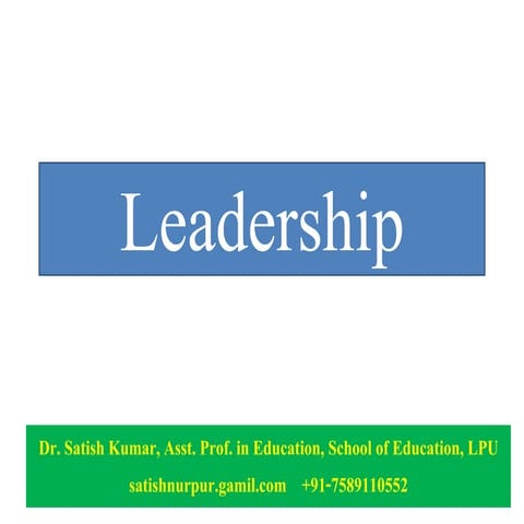 Educational leadership