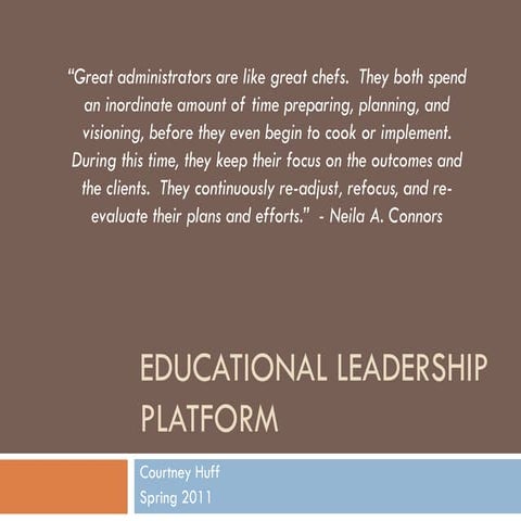 Educational Leadership Platform