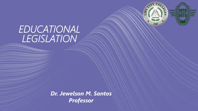 Educational legislation