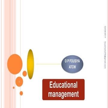 Educational management