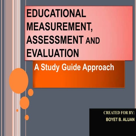 Educational measurement, assessment and evaluation