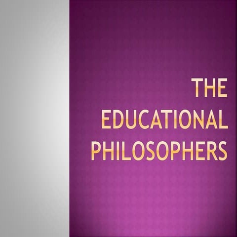 Educational philosophers (sophist and greeks)