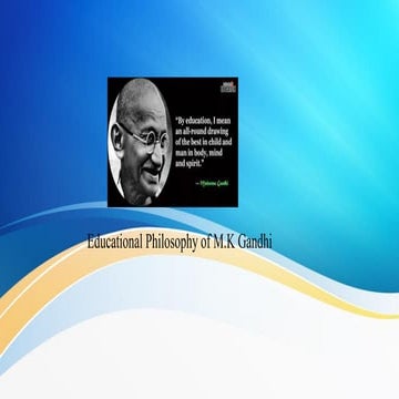 Educational philosophy of gandhiji