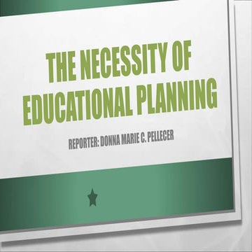 Educational Planning Report