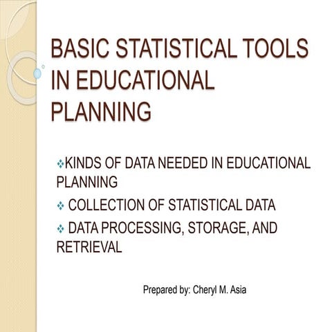 Educational planning report