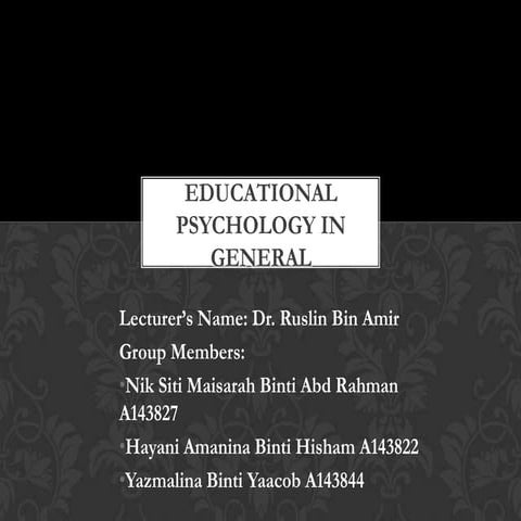 Educational psychology