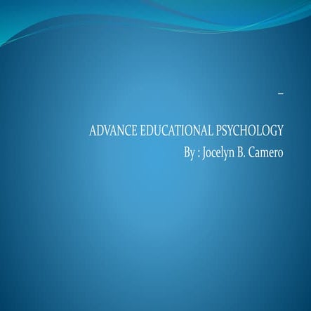 Educational psychology- Test and measurement