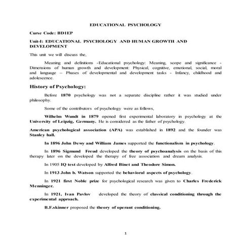 EDUCATIONAL PSYCHOLOGY - I SEM.docx