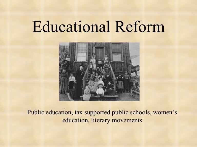 educational reform 1790 1860