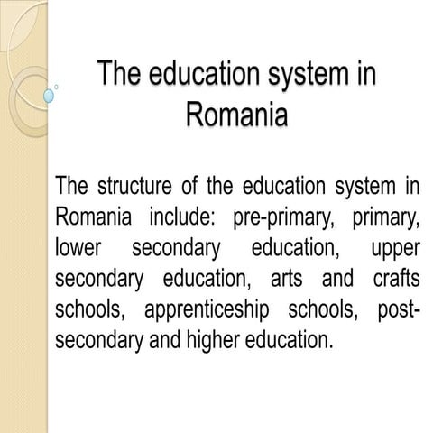 Educational  romanian system