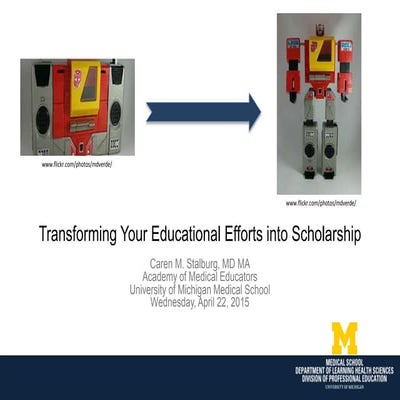 Transforming Your Educational Efforts into Scholarship