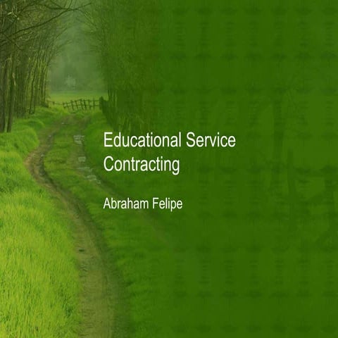 Educational service contracting