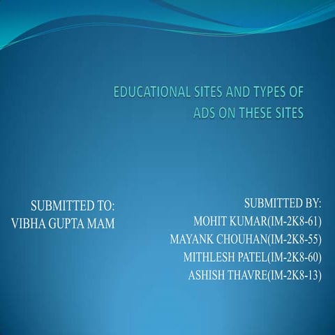 Educational sites and types of