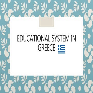 Educational system in Greece