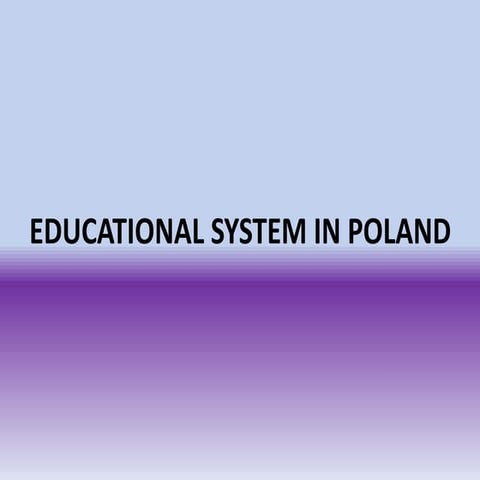 Educational system in Poland
