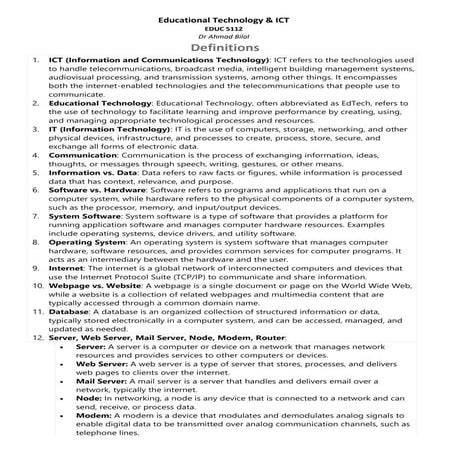 Educational Technology  ICT - Solved Notes .pdf