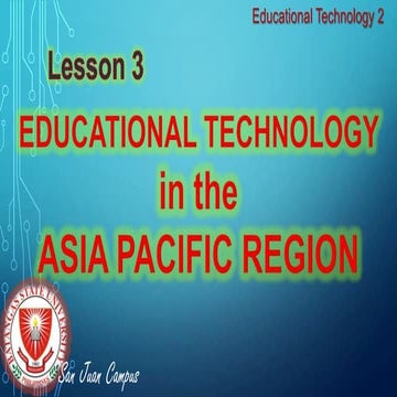 Educational technology in asia pacific region
