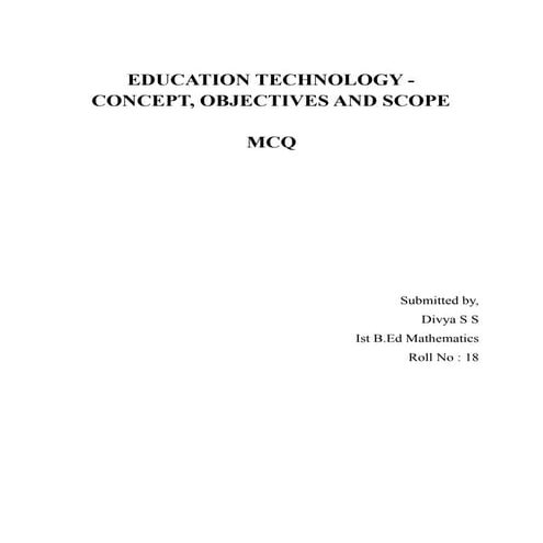 Educational technology mcq