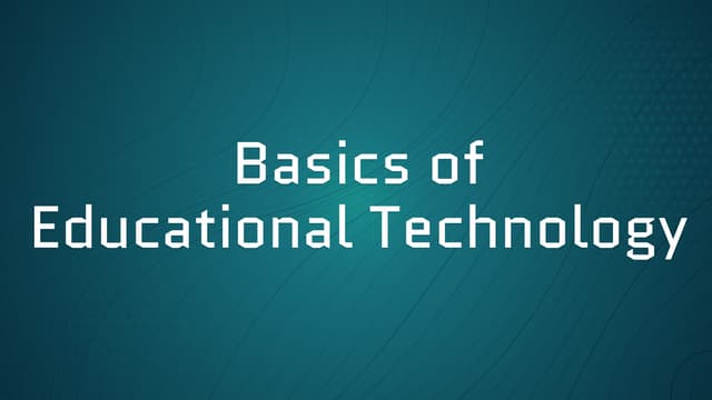 Dr. Rajashekhar Shirvalkar Educational technology module 1