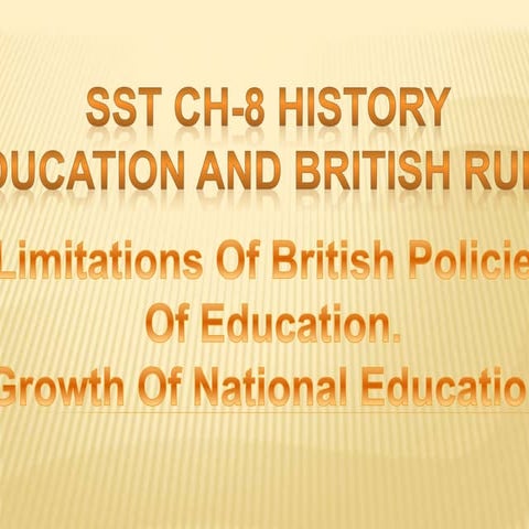 Education and british rule