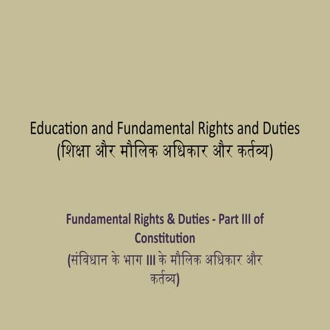 Fundamental rights and duties | PPTX