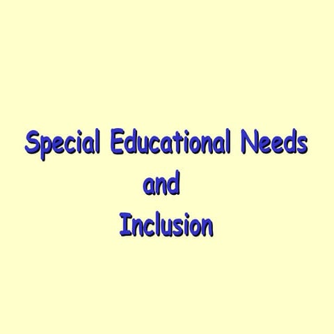 Education and inclusion (2011)