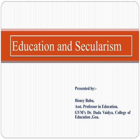 Education and secularism